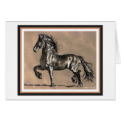 Friesian Horse Card (Front Horizontal)