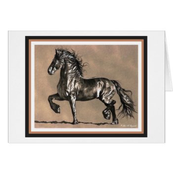 Friesian Horse Card by GailRagsdaleArt at Zazzle