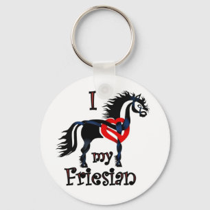 friesian horse, celtic design keychain