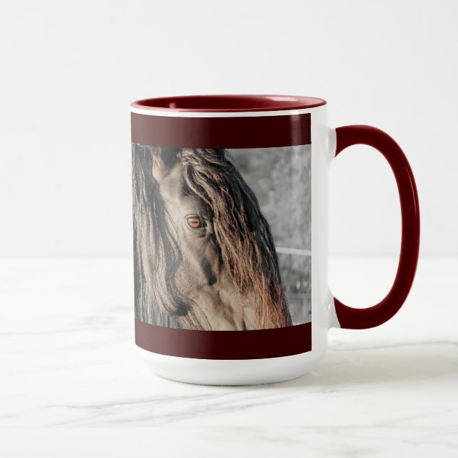 Friesian Horse Eye Mug (Right)