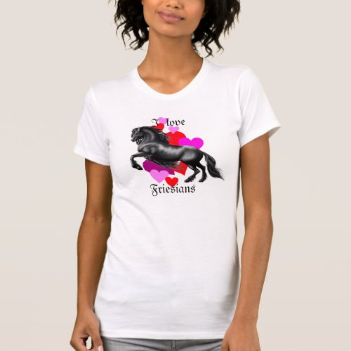 Friesian horse Friesian black beauty stallion T_Shirt