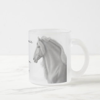Friesian Horse Frosted Glass Mug