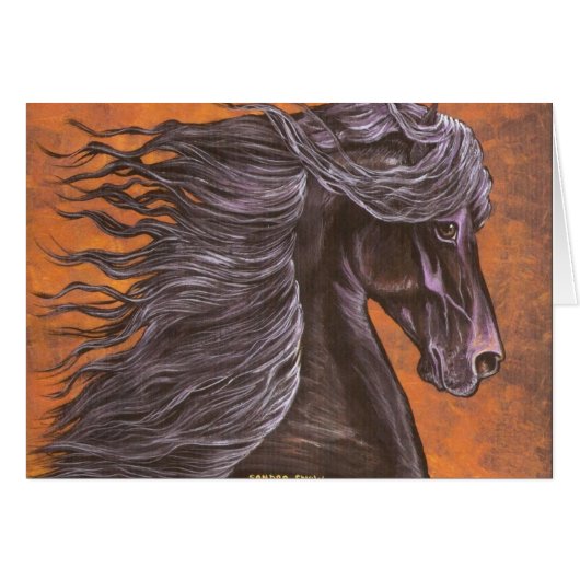 Friesian Horse head Cards (Front Horizontal)