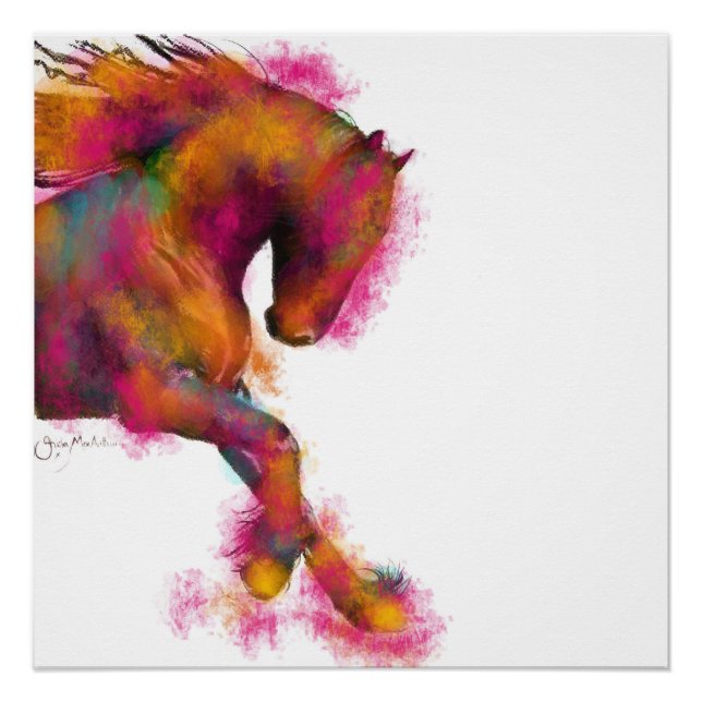 Friesian Horse in CoLouR  ' CooL MaJeSTiK ' Poster (Front)