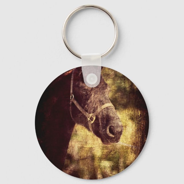 Friesian Horse Keychain (Front)