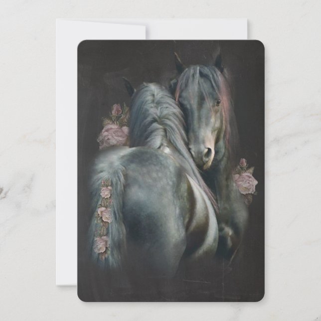 Friesian Horse Love - Greeting Card (Front)