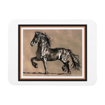 Friesian Horse Magnet by GailRagsdaleArt at Zazzle