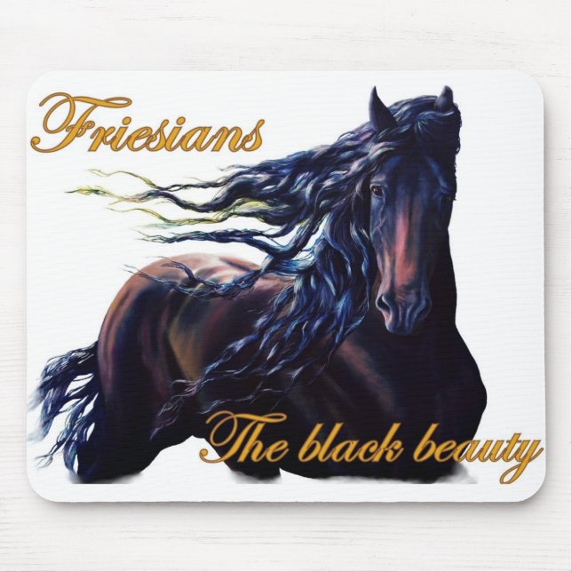 Friesian horse mouse pad (Front)