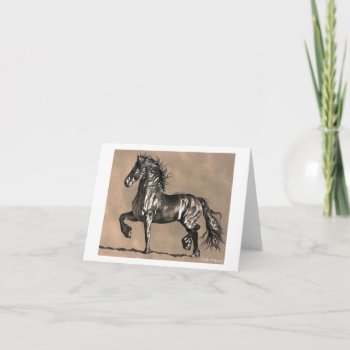 Friesian Horse Note Card by GailRagsdaleArt at Zazzle