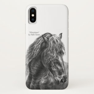 Friesian Horse Portrait Wavy Mane iPhone X Case
