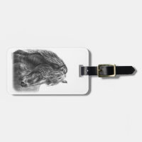 Friesian Horse Portrait Wavy Mane