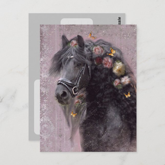 Friesian Horse - Postcard (Front/Back)
