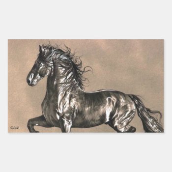 Friesian Horse Stickers by GailRagsdaleArt at Zazzle
