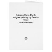Friesian Horse Study Cards (Back)