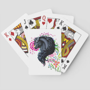 Friesian horse, the black beauty stallion poker cards