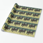 Friesian Horses Wrapping Paper