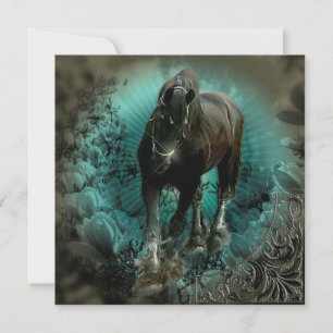 Friesian Stallion ~ Greeting Card