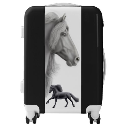 Friesian Stallion Horse Luggage
