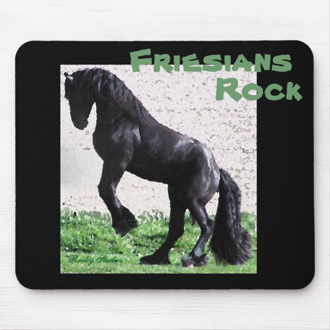 Friesians Rock Mousepad (Front)