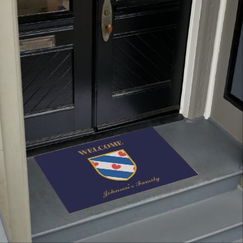 Friesland Flag Personalized Doormat by GrooveMaster at Zazzle
