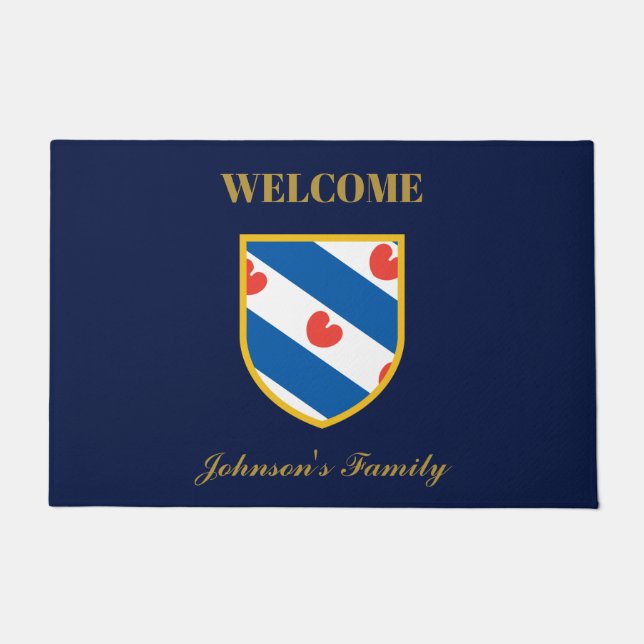 Friesland Flag Personalized Doormat (Front)