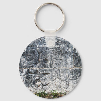 Frieze, ball court, Chichen Itza, Yucatan, Mexico Keychain