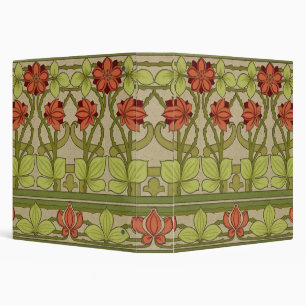 Frieze Border Art Nouveau Floral 3 Ring Binder