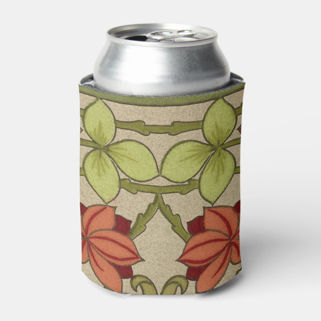 Frieze Border Art Nouveau Floral Can Cooler (Can Front)