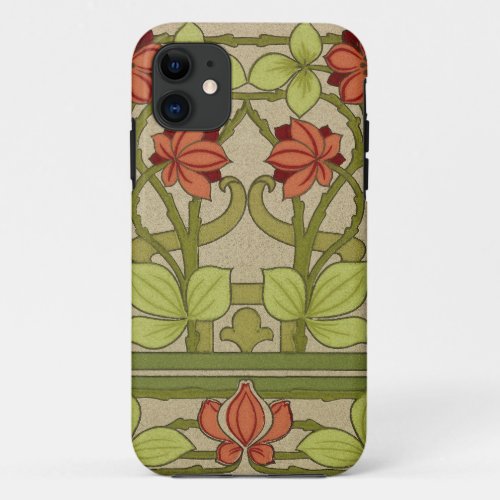 Frieze Border Art Nouveau Floral iPhone 11 Case