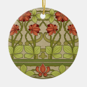 Frieze Border Art Nouveau Floral Ceramic Ornament