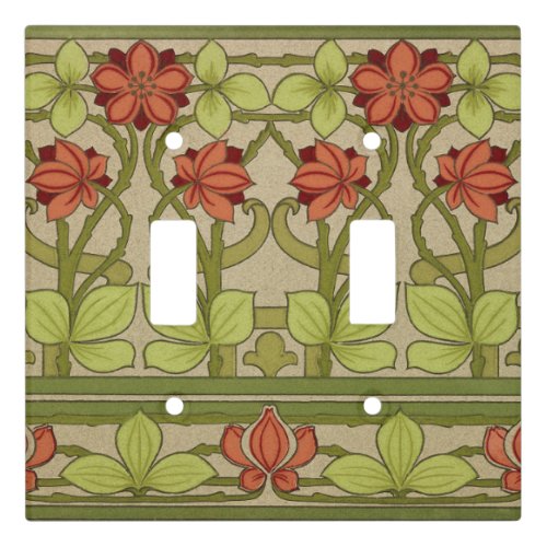 Frieze Border Art Nouveau Floral Light Switch Cover