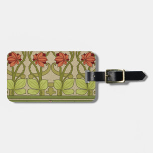 Frieze Border Art Nouveau Floral Luggage Tag