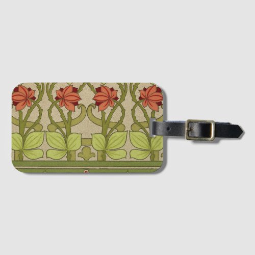 Frieze Border Art Nouveau Floral Luggage Tag