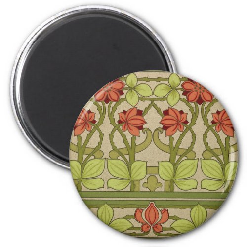 Frieze Border Art Nouveau Floral Magnet