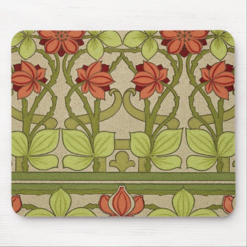 Frieze Border Art Nouveau Floral Mouse Pad