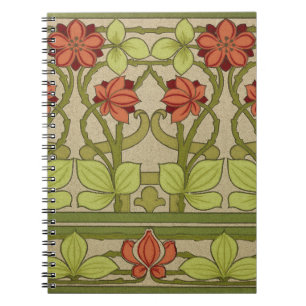 Frieze Border Art Nouveau Floral Notebook