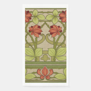 Frieze Border Art Nouveau Floral Paper Guest Towels