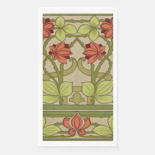 Frieze Border Art Nouveau Floral Paper Guest Towels