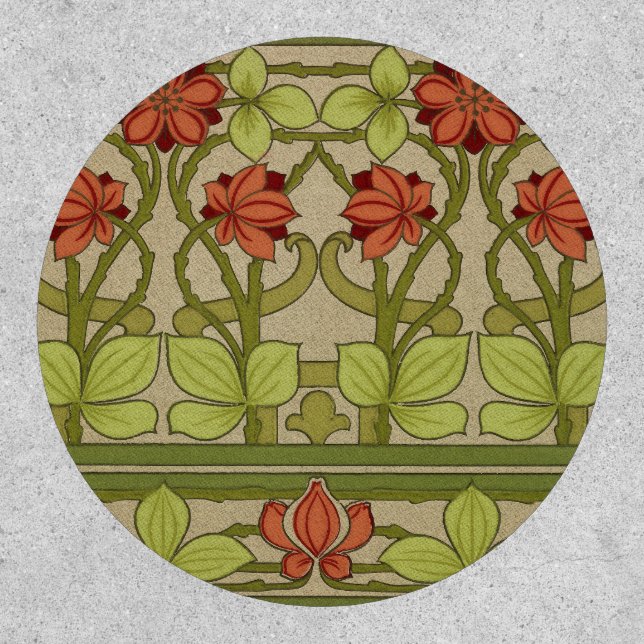 Frieze Border Art Nouveau Floral Patch (Front)