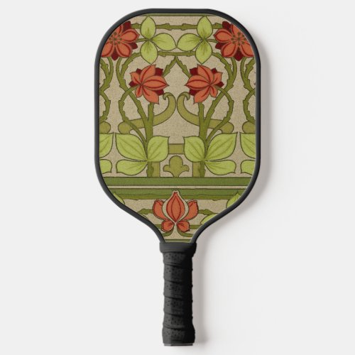 Frieze Border Art Nouveau Floral Pickleball Paddle