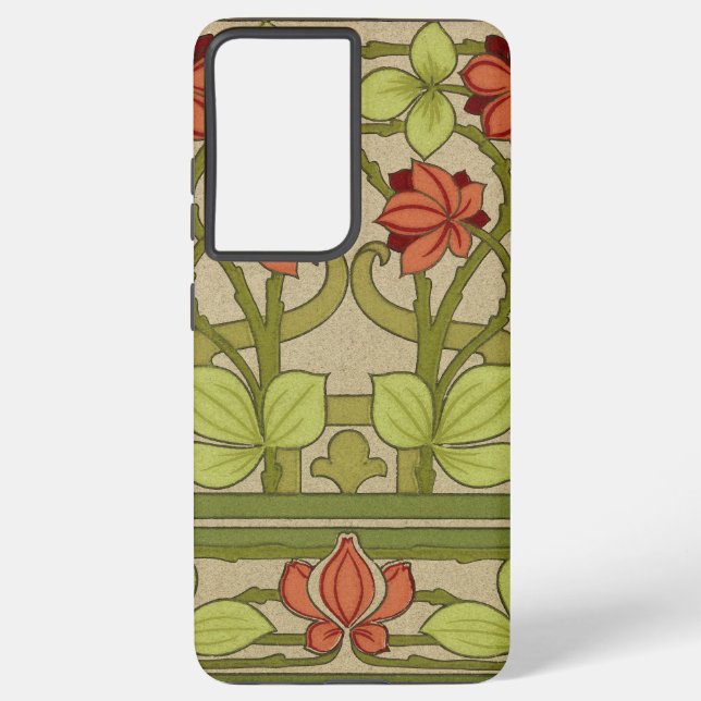 Frieze Border Art Nouveau Floral Samsung Galaxy Case (Back)