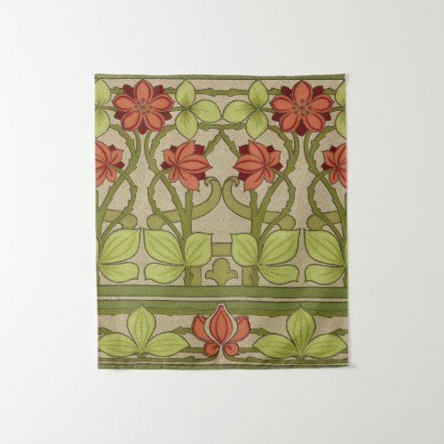 Frieze Border Art Nouveau Floral Tapestry