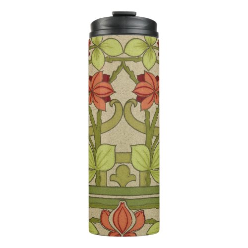 Frieze Border Art Nouveau Floral Thermal Tumbler