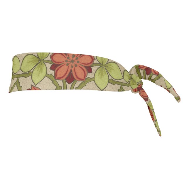 Frieze Border Art Nouveau Floral Tie Headband (Rotate 90)
