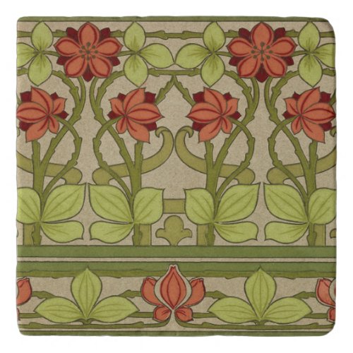 Frieze Border Art Nouveau Floral Trivet