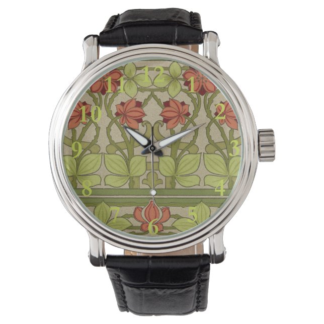 Frieze Border Art Nouveau Floral Watch (Front)
