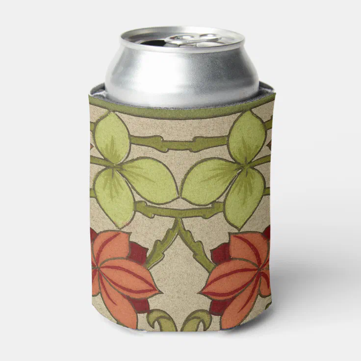 Frieze Border Art Nouveau Wallpaper Can Cooler Zazzle