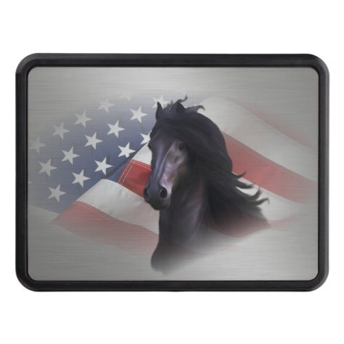 Frieze horse tow hitch cover