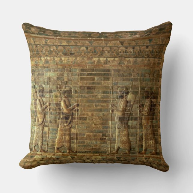 Frieze of archers of the Persian king's guard, fro Throw Pillow (Front)