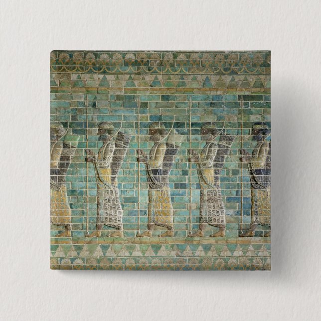 Frieze of archers pinback button (Front)